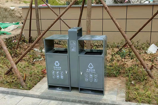 一批戶外環衛垃圾桶落戶濰坊奎文區